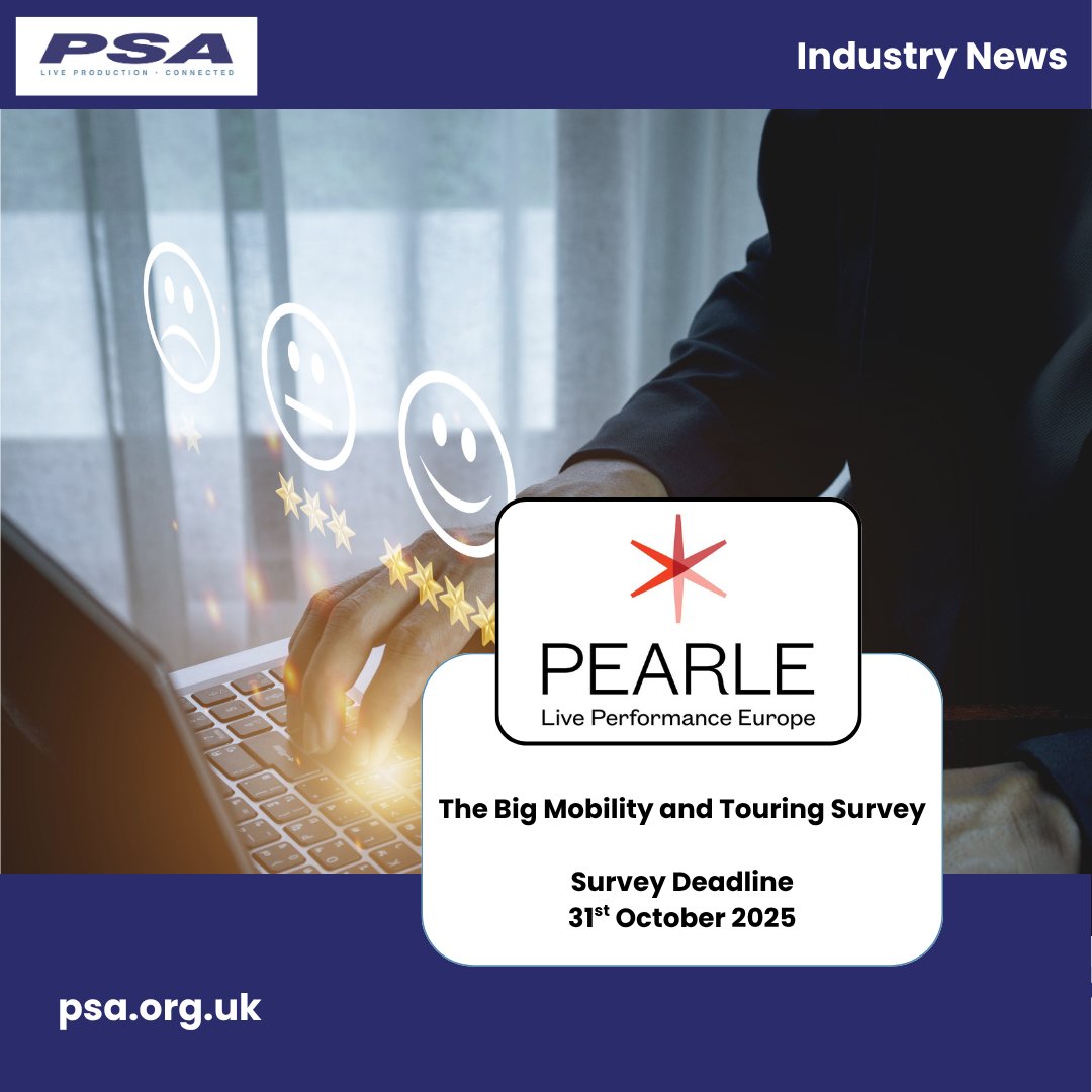 Touring professionals: Pearle* has launched The Big Mobility &amp; Touring Survey to capture the reality of cross-border touring. 
Take the survey: bit.ly/3LdThmd
📅 Deadline: 31 Oct 🎯 Help shape future policy
#Touring #LivePerformance