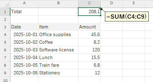 exceltips99's tweet image. Put the total (using the SUM function) above the table in Excel — it’s visible in the first view, can be kept on-screen with Freeze Panes, and makes it easy to reference the amount from other formulas.
#excel #exceltutorial #excelformulas