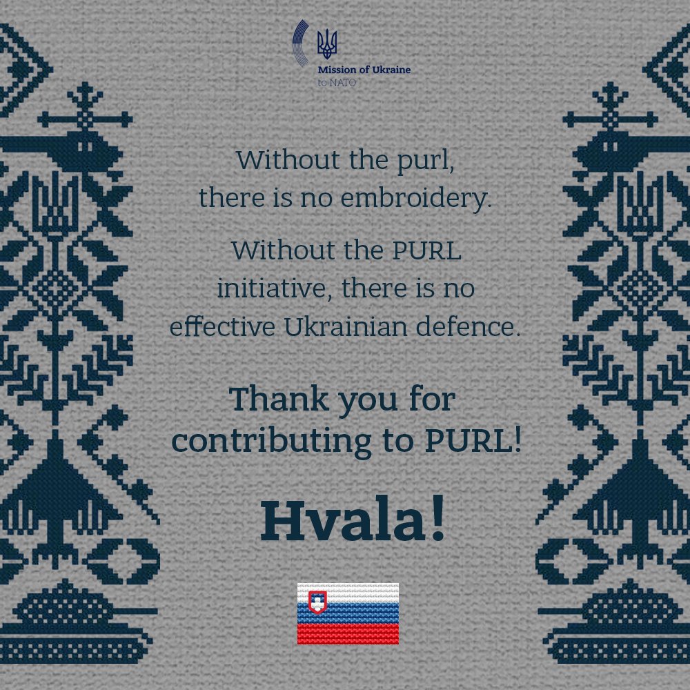 UKR Mission to NATO (@ukrinnato) on Twitter photo 🇺🇦🇸🇮 At the latest UDCG meeting, a number of countries announced new contributions to the PURL package, with Slovenia among them.
We highly appreciate Slovenia’s decision to join the PURL initiative. This step demonstrates Slovenia’s strong solidarity with Ukraine and its 🇺🇦🇸🇮 At the latest UDCG meeting, a number of countries announced new contributions to the PURL package, with Slovenia among them.
We highly appreciate Slovenia’s decision to join the PURL initiative. This step demonstrates Slovenia’s strong solidarity with Ukraine and its