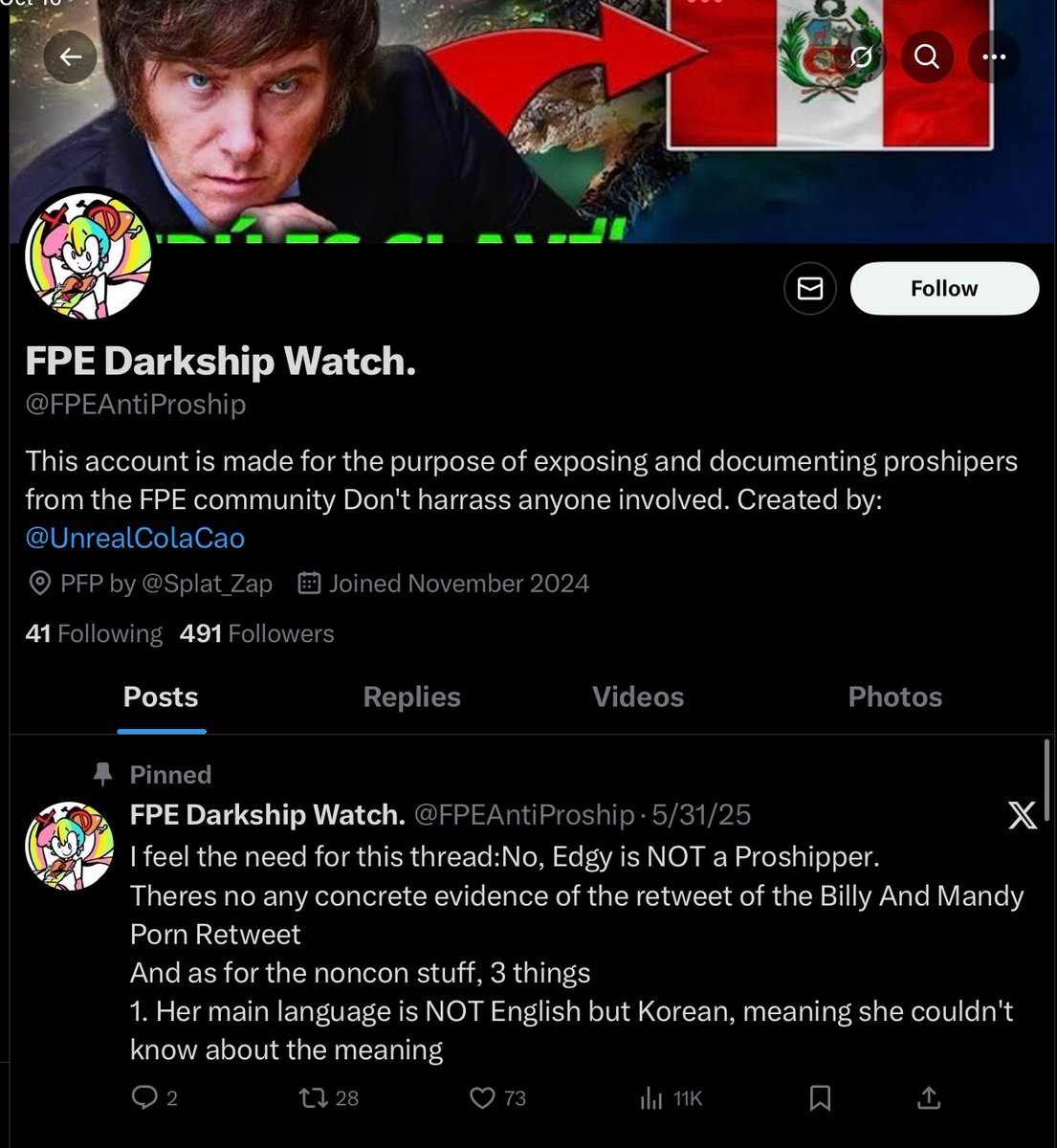 DrawKillRabbit's tweet image. Please watch out for the account @/FPEAntiProship it’s an anti darkship account that posts darkshippers private and non private accounts!
Posting people’s private accounts is a shitty move and is a preach of privacy!