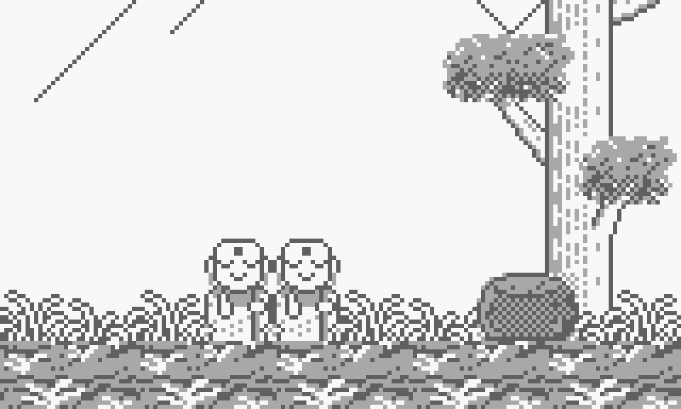 cute jizō statues from one of the combat maps in SD Gundam: SD Sengokuden - Kunitori Monogatari (Game Boy)