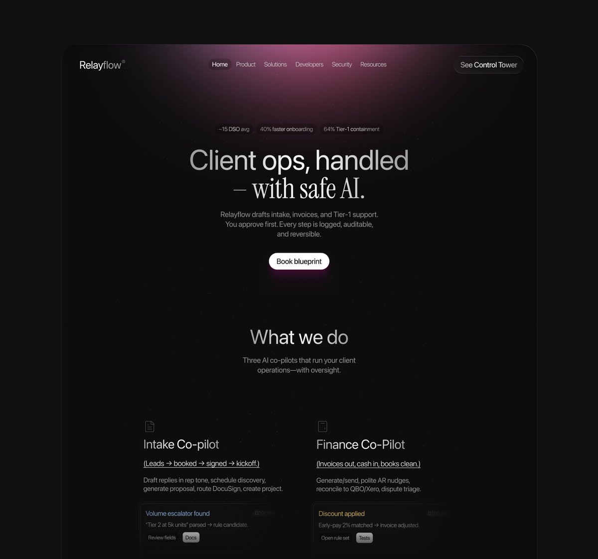adomicael's tweet image. // landing exploration; ai-enhanced client ops 🗒️