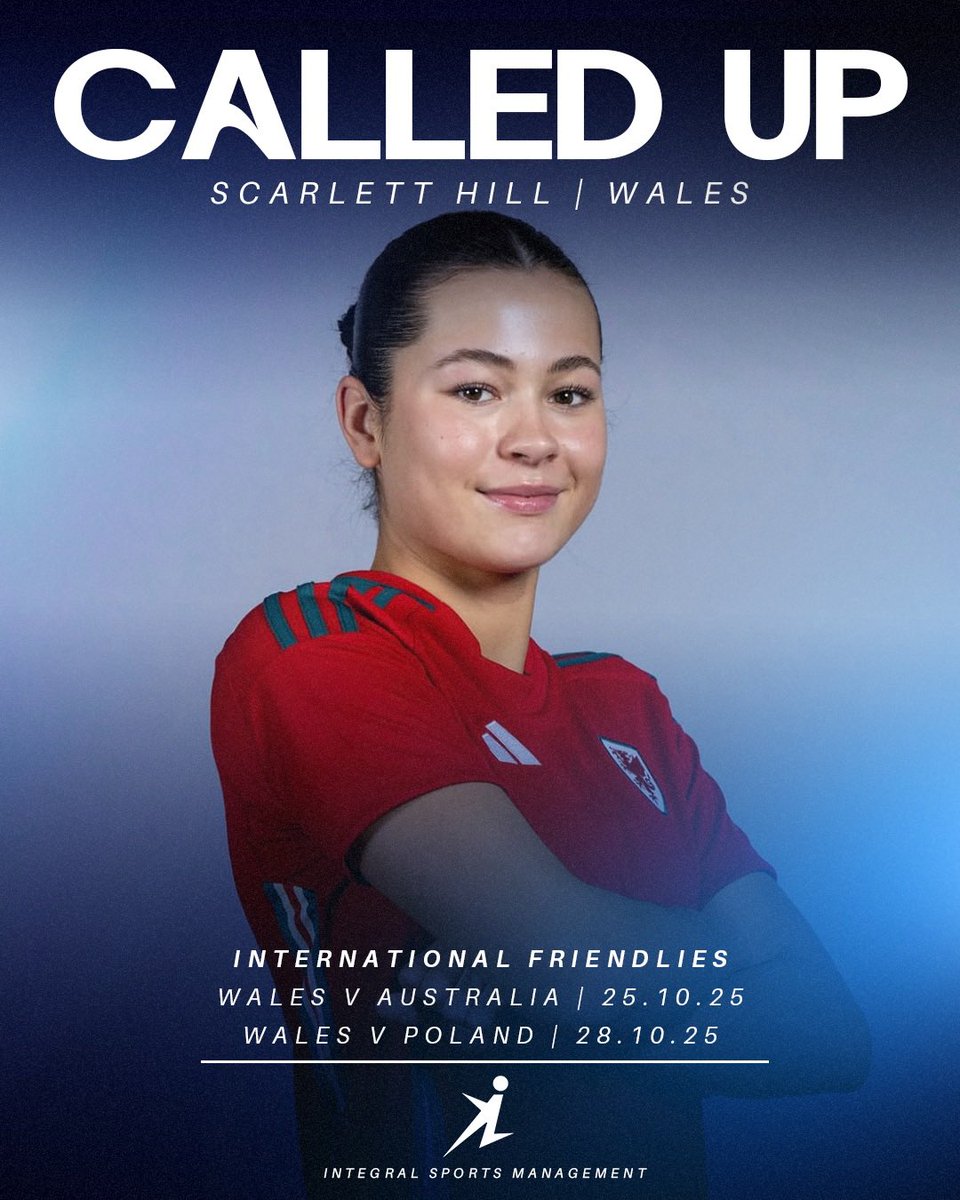 CALL-UP 🏴󠁧󠁢󠁷󠁬󠁳󠁿

A big congratulations to Scarlett Hill who has been called up to the <a href="/Cymru/">Wales 🏴󠁧󠁢󠁷󠁬󠁳󠁿</a> squad ahead of their fixtures against Australia &amp; Poland! 🇦🇺🇵🇱

Go shine Scarlett! 💫