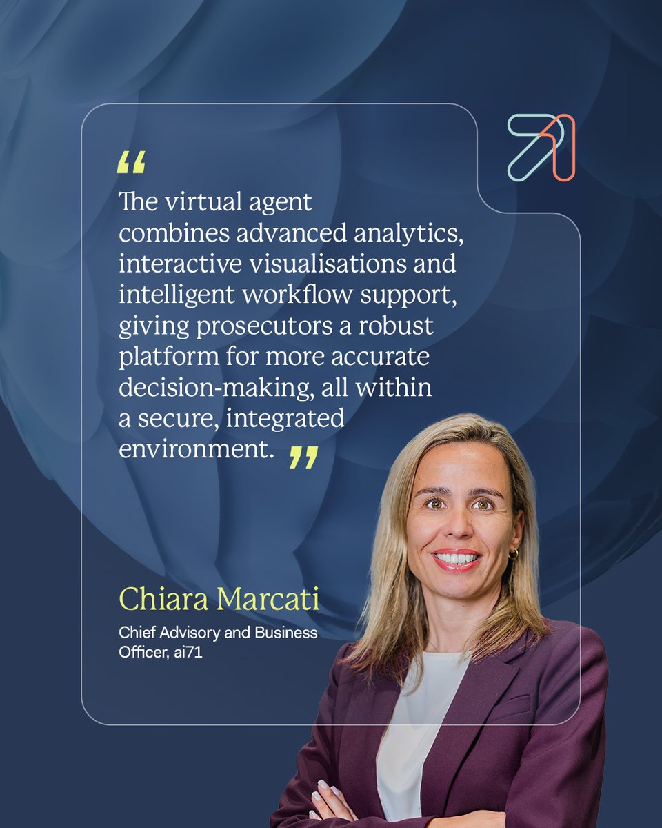 ai71official's tweet image. Celebrating a milestone in judicial innovation at @GITEX_GLOBAL  2025 with the Federal Public Prosecution (@UAE_PP).

Chiara Marcati, Chief Advisory and Business Officer at ai71, shares how the new virtual agent helps prosecutors with their workflow.

#ai71 #GITEXGLOBAL…