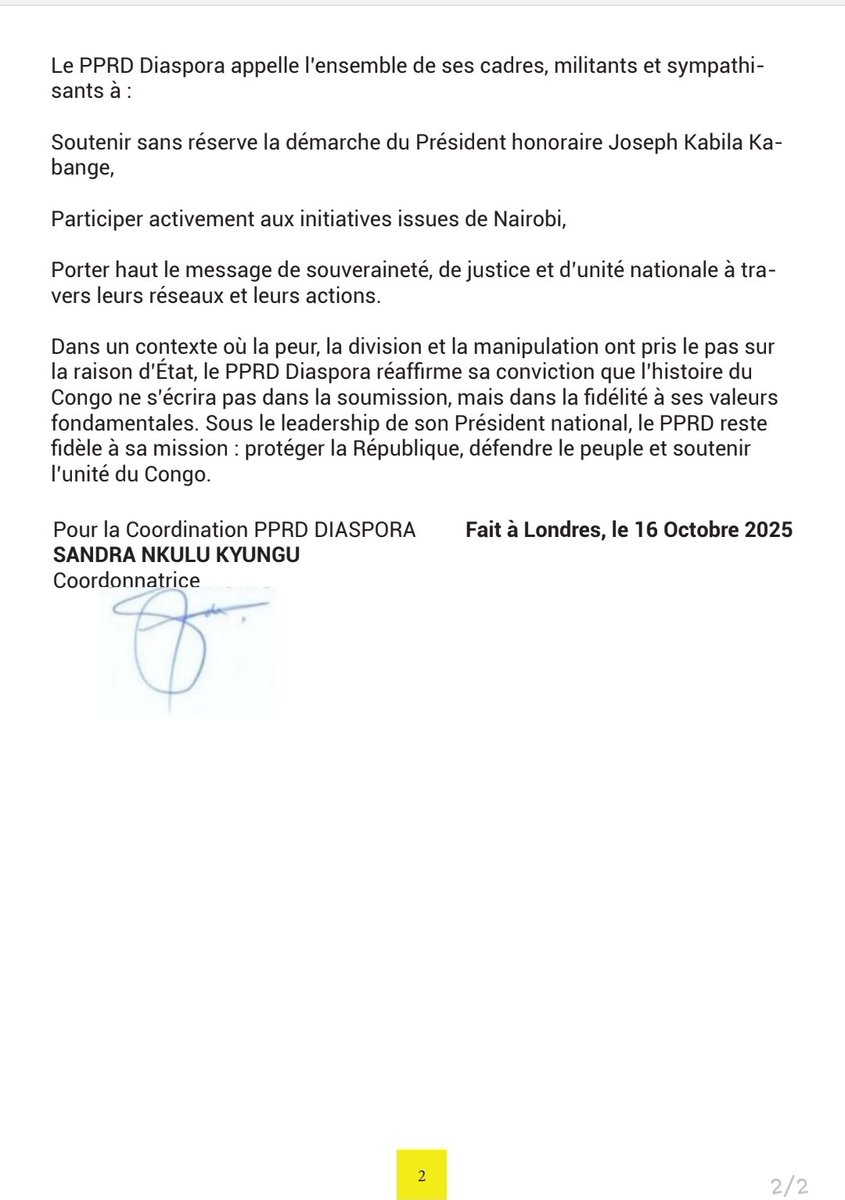 TressyMboma9's tweet image. #PPRD DIASPORA salue la création du mouvement « SAUVONS LA RDC #SRDC » et félicite son excellence #JosephKabila. #RDC