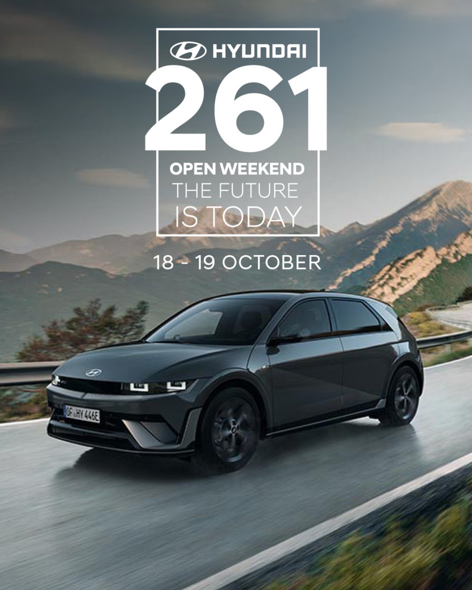 Check out the new range from <a href="/Hyundai/">Hyundai USA</a> open weekend 18th, 19th at <a href="/MooneysHyundai/">Mooneys Hyundai</a> longmile road.

The Future is today.