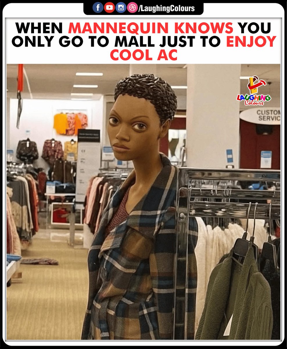 LaughingColours's tweet image. That judgmental mall look 😏

#FunnyMeme #RelatableHumor #MallLife #DesiJokes #LaughingColours #SummerVibes