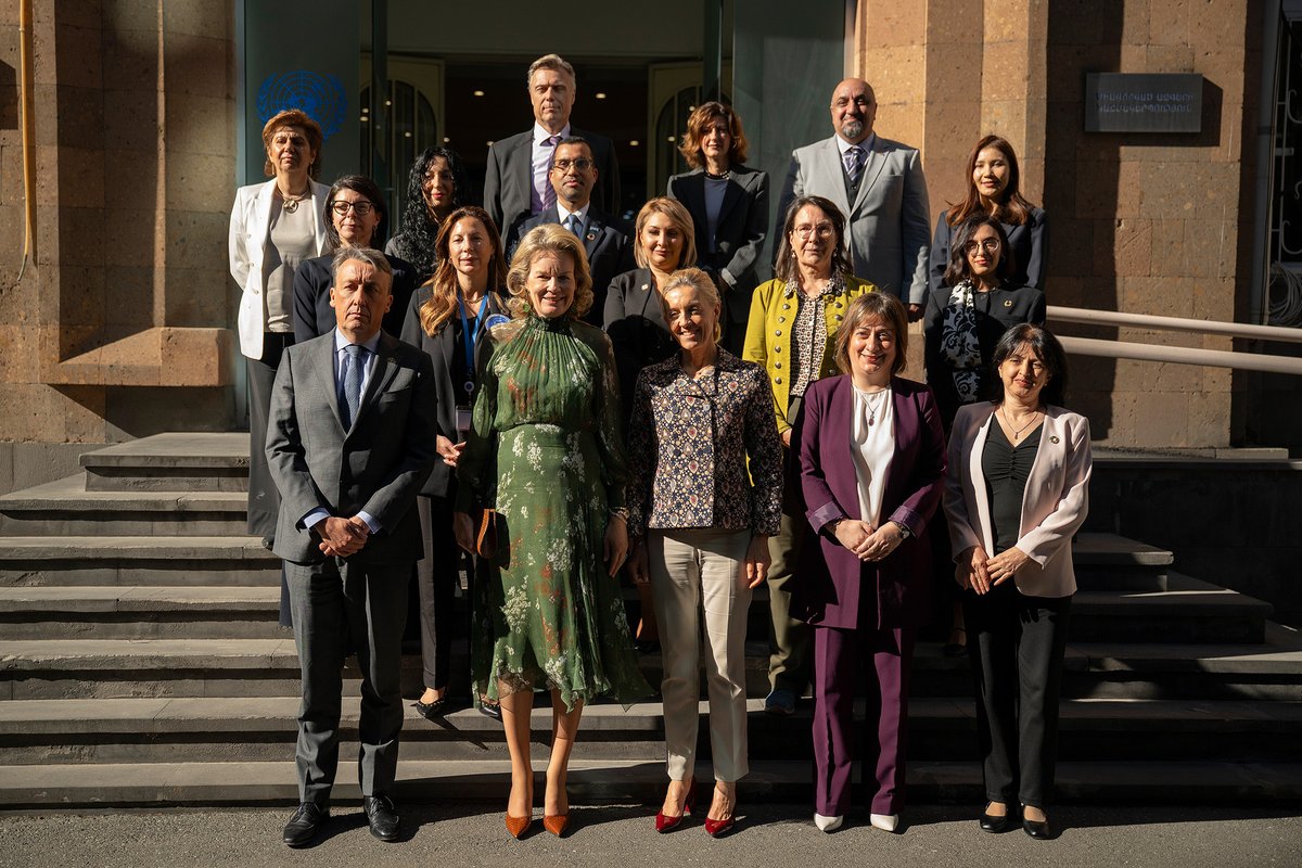 UN Armenia hosts Her Majesty Queen Mathilde of the Belgians, UN SDG Advocate, at the UN House. After a thematic meeting with UN agencies, Her Majesty visited UN-supported programs in #Armenia, witnessing firsthand examples of the country’s commitment to advancing #SDGs.