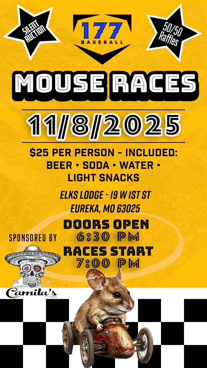 Post177Baseball's tweet image. Race Sponsors and Silent Auction donations contact ben@eurekalegionbaseball.com