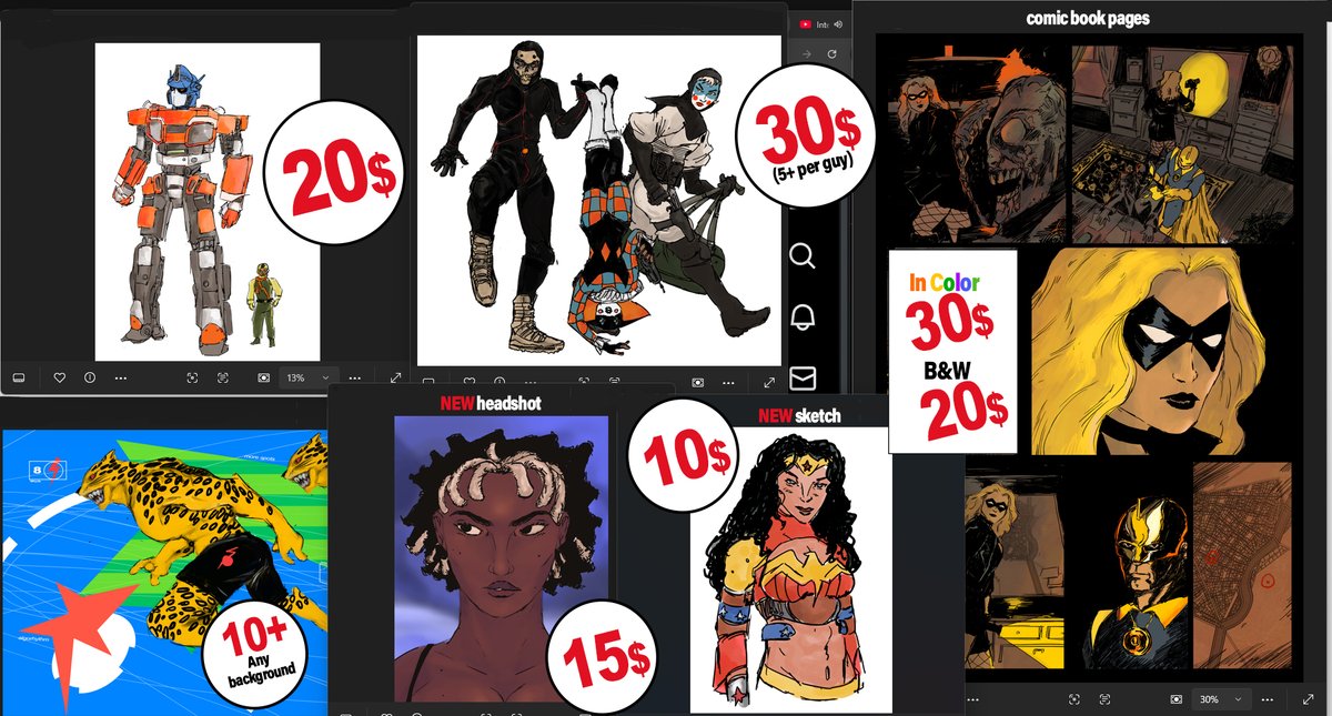 COMMISSION:
OPEN OPEN OPEN 
(more info in dms)