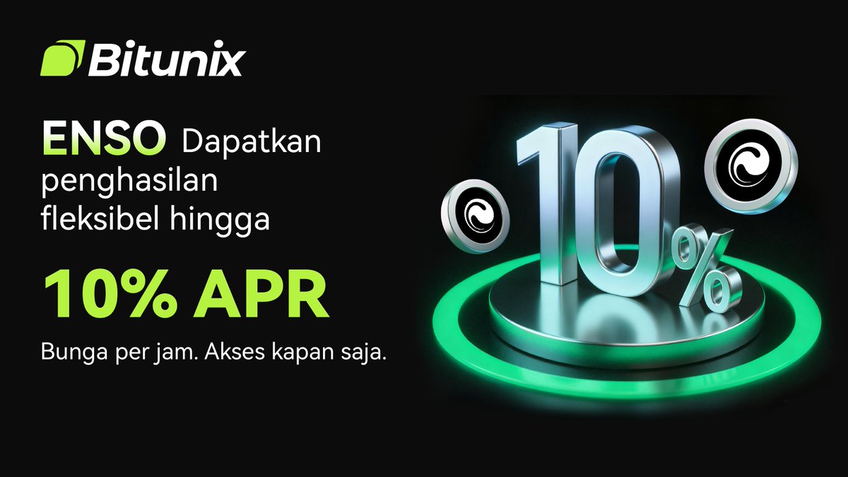 BitunixID's tweet image. Stake $ENSO, Raih Cuan!
Biar $ENSO kamu nggak nganggur, bikin dia tumbuh! 🌱
✔️ Dapat bunga tiap jam
✔️ Tanpa terkunci
✔️ Fleksibel kapan saja
🚀 Mulai staking sekarang
short.bitunixads.com/SWaJs7mP