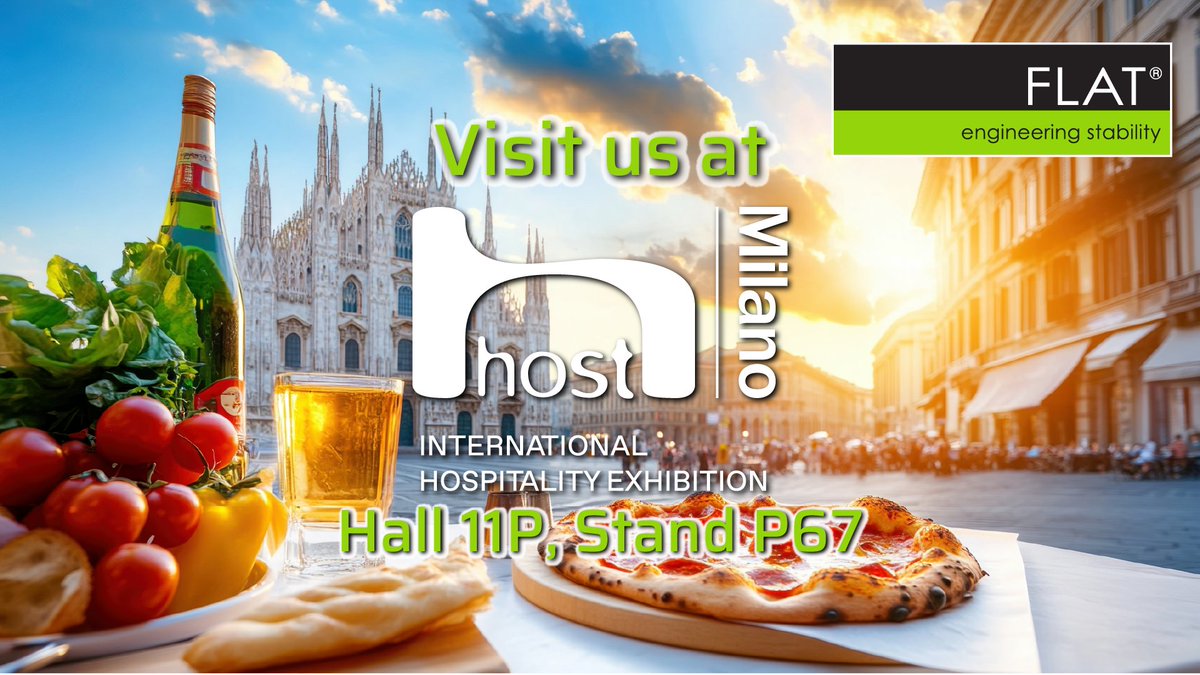 HOST Milano begins tomorrow! 🇮🇹

Join FLAT® from Oct 17–21 in Hall 11P, Stand P67 to experience our newest table base designs, smart features, and live demos in action.

#HOSTMilano #FlatTech #HospitalityDesign #RestaurantFurniture
