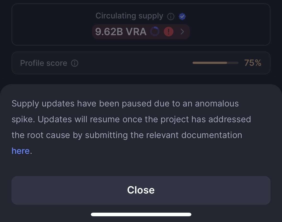 Tick tack … 👀 🚀
$VRA and CMC is preparing for something huge.