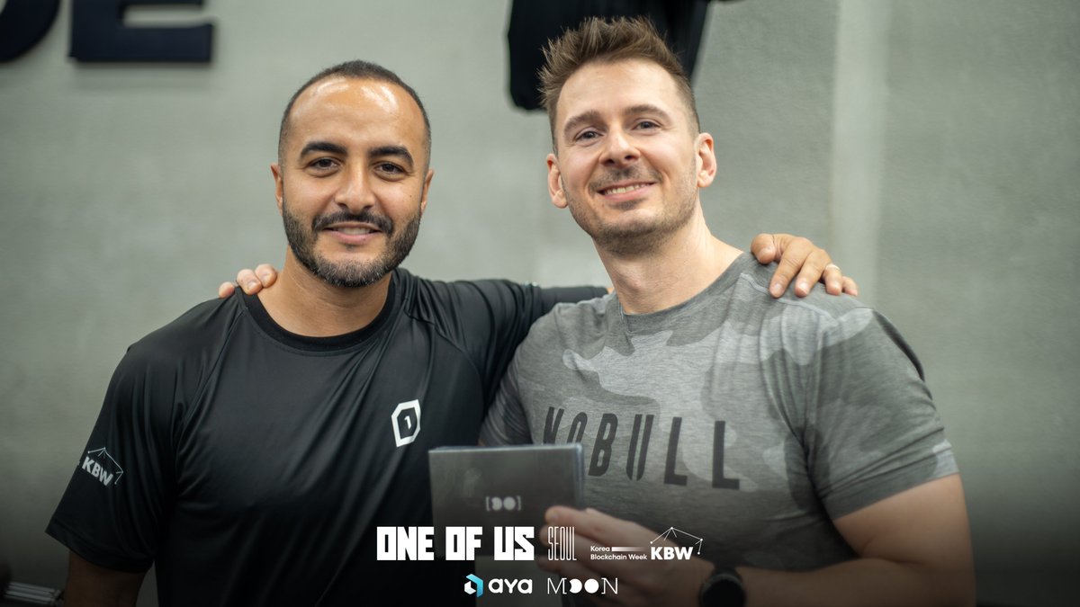 oneofusgang's tweet photo. Two lifters. Two winners. One community that always shows up. Big congrats to @j3ffjyoung and @myungplant for joining our lift session in Seoul during @kbwofficial week and taking home their brand new @Moonringai 🙌 Big thanks to @theayawallet 
Next stops on the map → https://t.co/iJl6DARVmF