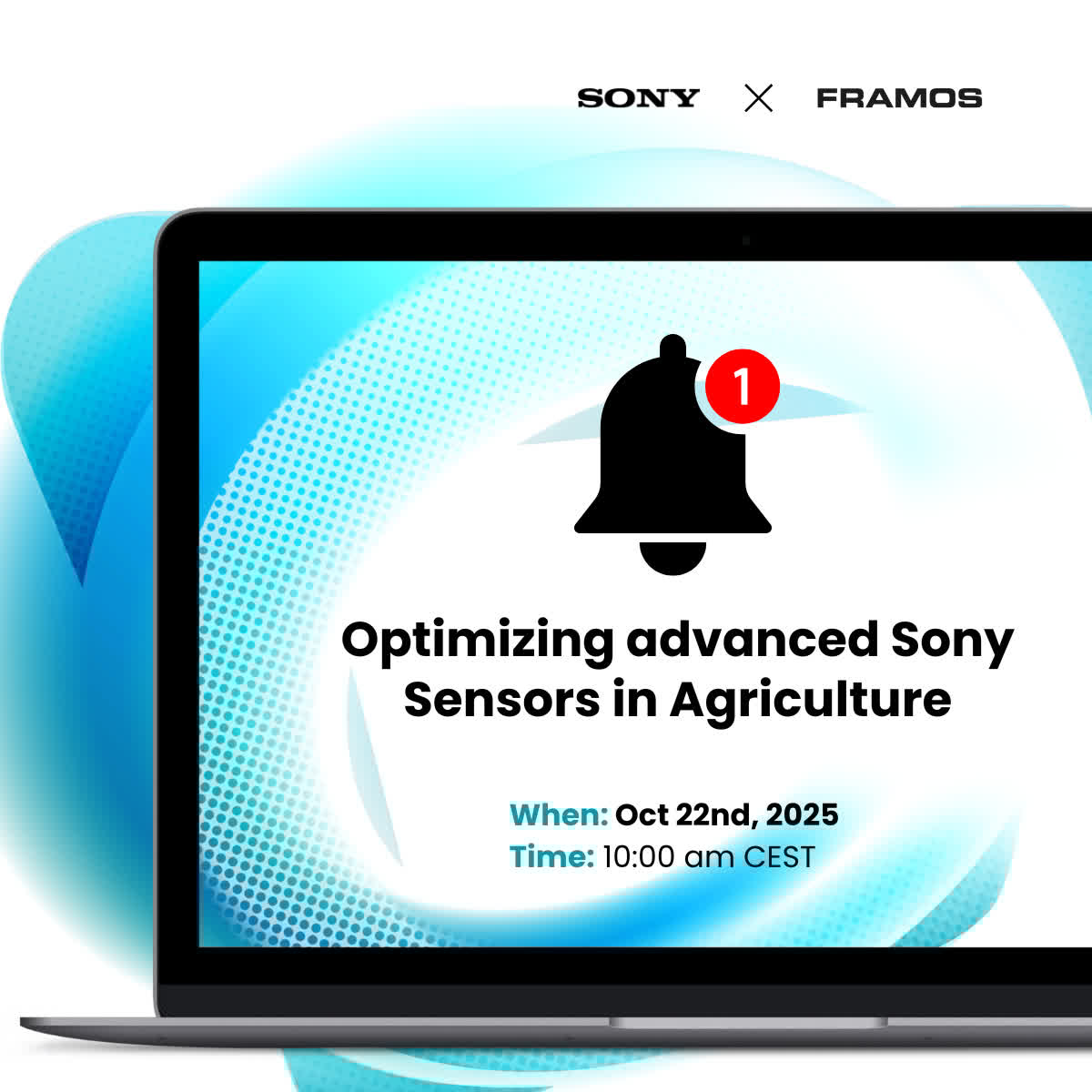 framosimaging's tweet image. 📢 Webinar update – New date reminder!

Our Sony Agriculture Webinar will take place on October 22, 2025.

⏰ Time: 10:00 AM CEST

Already registered? You&apos;re all set! 🙌

👉 Join here: bit.ly/4nPkZUF?utm_ca… 

#FRAMOS #SonySemiconductor #Webinar #SmartFarming #AgriTech