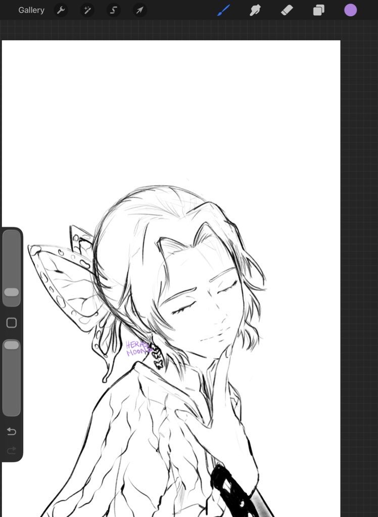 spent my free time at work sketching shinobu 🦋