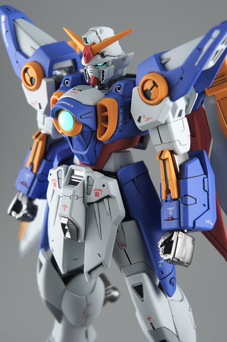 #青で繋がるみんなの輪
EGウイングガンダム、ディテール工作と全塗装で作りました！