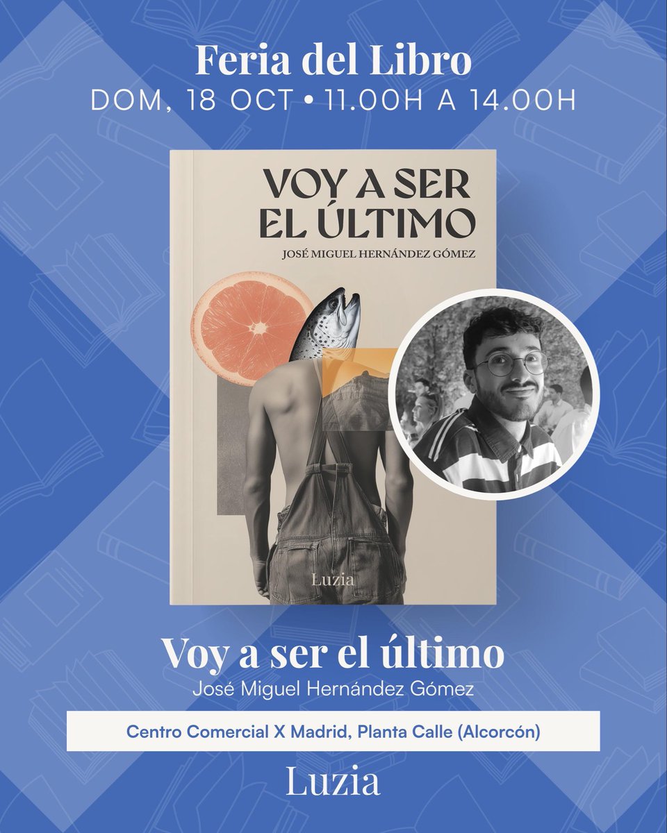 este domingo 19* de octubre voy a estar en la feria del libro del X Madrid firmando mi librito 🥳🧡🐟