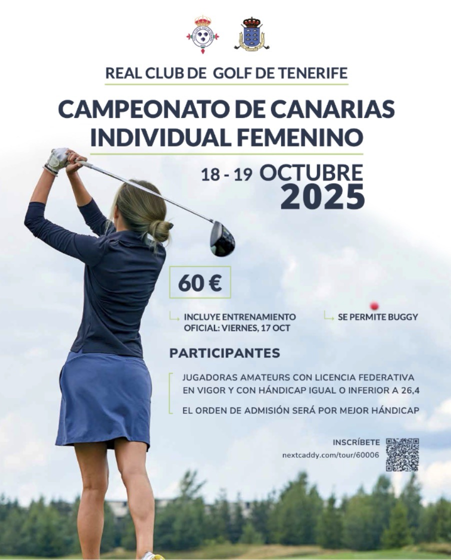 Un muy descafeinado Campeonato de Canarias Individual Femenino con tan solo 19 participantes, llega este fin de semana al <a href="/RCGTenerife/">REAL CLUB DE GOLF DE TENERIFE</a> Previa y últimas noticias. wp.me/pfFKNT-17Yw