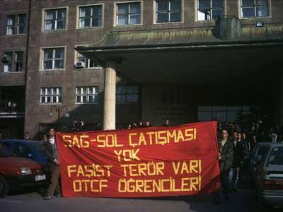 " Sağ-sol çatışması yok, faşist terör var!"