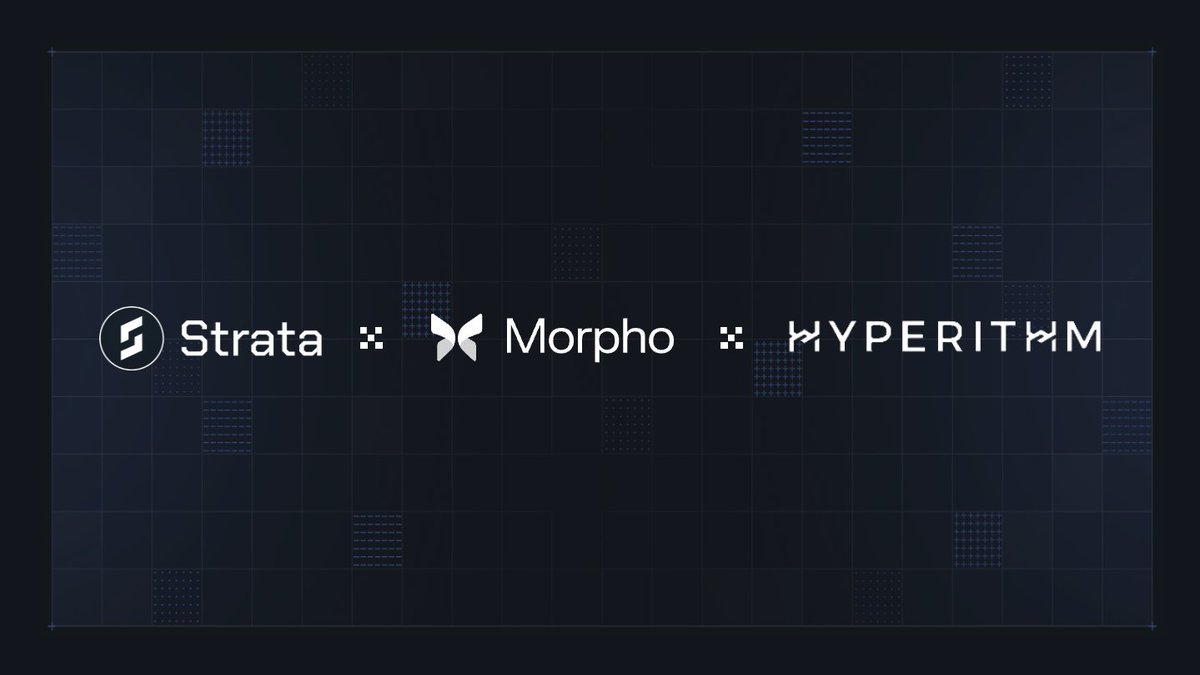 strata_money's tweet image. Season 1: the 🦋 effect begins
Strata x @pendle_fi assets are LIVE on the @MorphoLabs Hyperithm USDC Vault.
Borrow USDC against:
✦ PT-srUSDe
✦ LP-srUSDe
✦ LP-jrUSDe
✦ jrUSDe
Explore our Morpho markets, curated by @hyperithm 🧵👇
