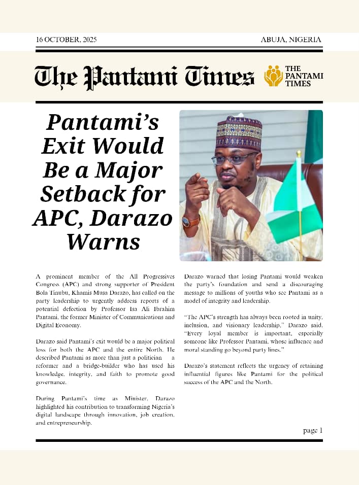 IbrahimVokna's tweet photo. #ProfIsaPantami’s Exit Would Be a Major Setback for APC, Darazo Warns https://t.co/khXZB2AujW