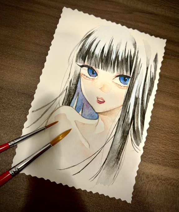 可愛い紙と新しい筆を手に入れたので✍ 