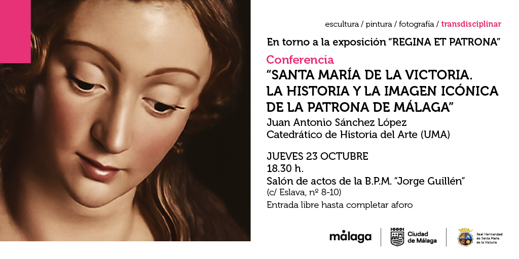 El Dr. D. Juan Antonio Sánchez López ofrece la conferencia “Santa María de la Victoria. La historia y la imagen icónica de la patrona de Málaga” #CofradíasMLG

📅Jueves 23 de octubre a las 18.30h
📍Salón de actos de la Biblioteca Pública Municipal Jorge Guillén <a href="/culturamalaga/">Área Cultura y Patrimonio Histórico de Málaga</a>