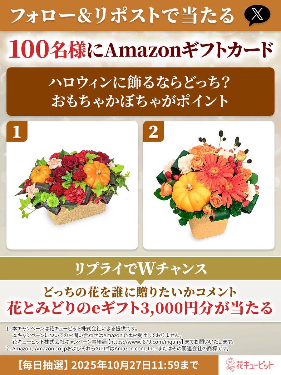 Amazonギフトカード500円分🎁 フォロー＆リポストで即当選 リプライでW