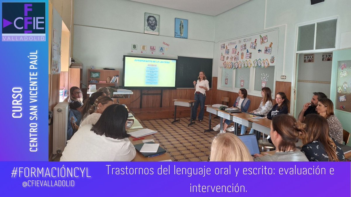 CFIE VALLADOLID (@cfievalladolid) on Twitter photo 📚En el Centro San Vicente Paúl, de Medina de Rioseco, han iniciado la aventura de:
identificar, evaluar e intervenir en los trastornos del lenguaje oral🗣️y escrito✍️ de la mano de <a href="/elena_mesonero/">Elena Mesonero</a>.
#FormacionCyl <a href="/educacyl/">Educación JCyL</a> 📚En el Centro San Vicente Paúl, de Medina de Rioseco, han iniciado la aventura de:
identificar, evaluar e intervenir en los trastornos del lenguaje oral🗣️y escrito✍️ de la mano de <a href="/elena_mesonero/">Elena Mesonero</a>.
#FormacionCyl <a href="/educacyl/">Educación JCyL</a>