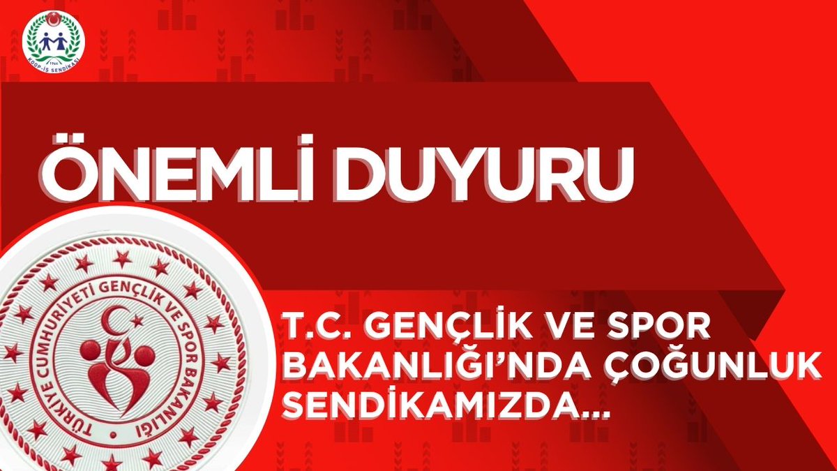 📢📢📢Sendikamızın Gençlik ve Spor Bakanlığı ile bağlı işyerlerinde çoğunluğu elde ettiğimize dair, Çalışma ve Sosyal Güvenlik Bakanlığı tarafından 10 Ekim 2025 tarihinde gönderilen karar Sendikamıza ulaştı.

👇👇👇

koopis.org.tr/haber/genclik-…