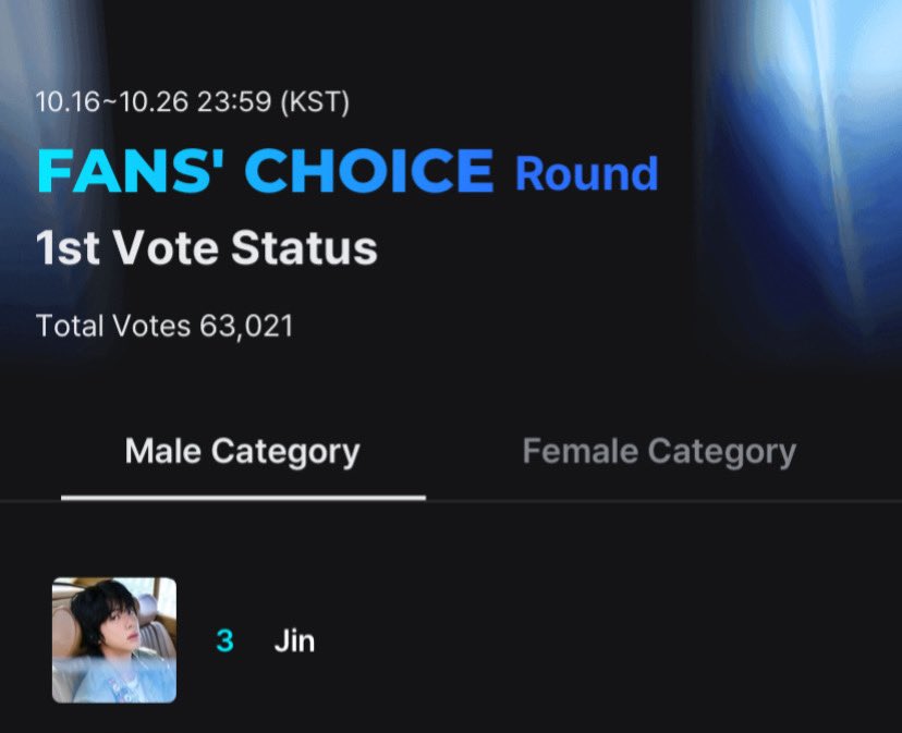 Vote #Jin for 2025 MAMA Awards ‘FANS’ CHOICE MALE’ Round 1

🥉JIN [Let's get him to #1]

🕹️ Mnet Plus app (90%) + X (10%)
🗓️ Ends Oct 26 at 11:59PM KST 
📥 Vote 1x per account daily
🔗 share.mnetplus.world/2025-mama?miss…

Copy paste: I’m voting #Jin for the #2025MAMAVOTE

[THE TOP 20 WILL