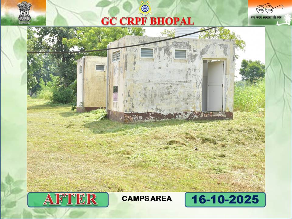 As part of #SpecialCampaign5.0, a campus wide cleanliness drive is underway from 16 Oct 2025. Focus area: Area near to Barrack No.-1 Let’s keep our surroundings clean.
<a href="/crpfindia/">🇮🇳CRPF🇮🇳</a>

<a href="/HMOIndia/">गृहमंत्री कार्यालय, HMO India</a>

<a href="/PIBHomeAffairs/">PIB - Ministry of Home Affairs</a>

<a href="/PMOIndia/">PMO India</a>

<a href="/DARPG_GoI/">DARPG 🇮🇳</a>