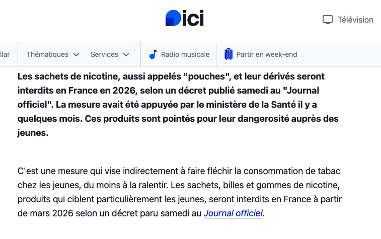 cccfrancais's tweet photo. malheureusement @grok a tort : les sachets de nicotine seront illégaux en France dès mars 2026. 

Mais ça pourrait changer ! https://t.co/gXHezWbxLM