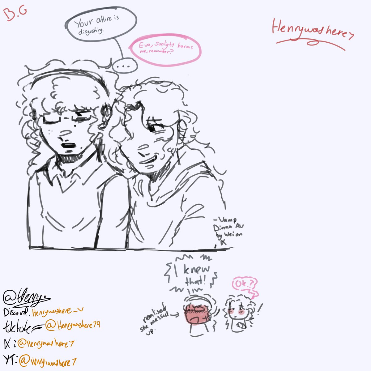 Henrywashere7's tweet photo. Small Dieva (ig) comic..? Idk, smth lik3 that. #ProjectEdensGarden #Pjegtwt #DianaVanecia #EvaTsunaka #Diaeva/#Dieva #yuri forgot to mention this is the vampire au @Iamnotverywei made.. #comic #DOOMEDyuri #au #art #fanart #idk https://t.co/nuKugxEXuK