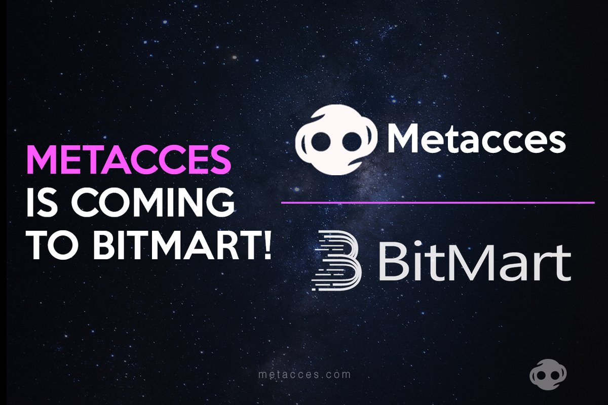jezreel0087's tweet image. The growth accelerates! 
Metacces is headed straight to BitMart, marking yet another milestone in building a more robust and expansive ecosystem.
#invest  #metacces