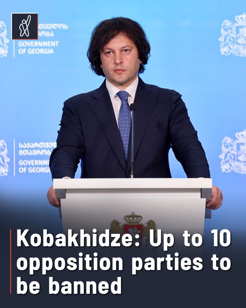 FormulaGe's tweet image. Georgian Dream PM Irakli Kobakhidze said the ruling Georgian Dream party will announce in the coming days the list of political parties it plans to seek bans against. Speaking on the Georgian Public Broadcaster, Kobakhidze said the list will be made public once the lawsuit is…