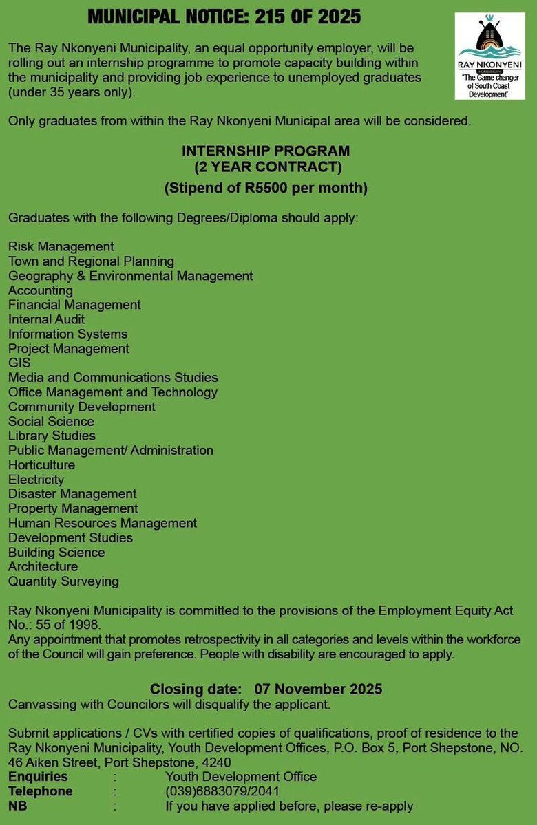 tlhako_phaladi's tweet image. Looking for an internship??

#JobSeekers #JobsForYouth