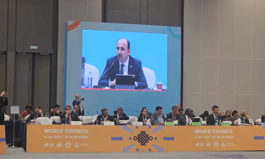 UCLGMEWAorg's tweet image. 🔵⚪️During the UCLG Executive Bureau | Xi’an 2025, the Mayor of Konya &amp;amp; UCLG Executive President  Uğur İbrahim Altay emphasized the need to give priority to the reconstruction

Gaza and help rebuild it, restore basic human rights and access to food, water, clothing, shelter,…
