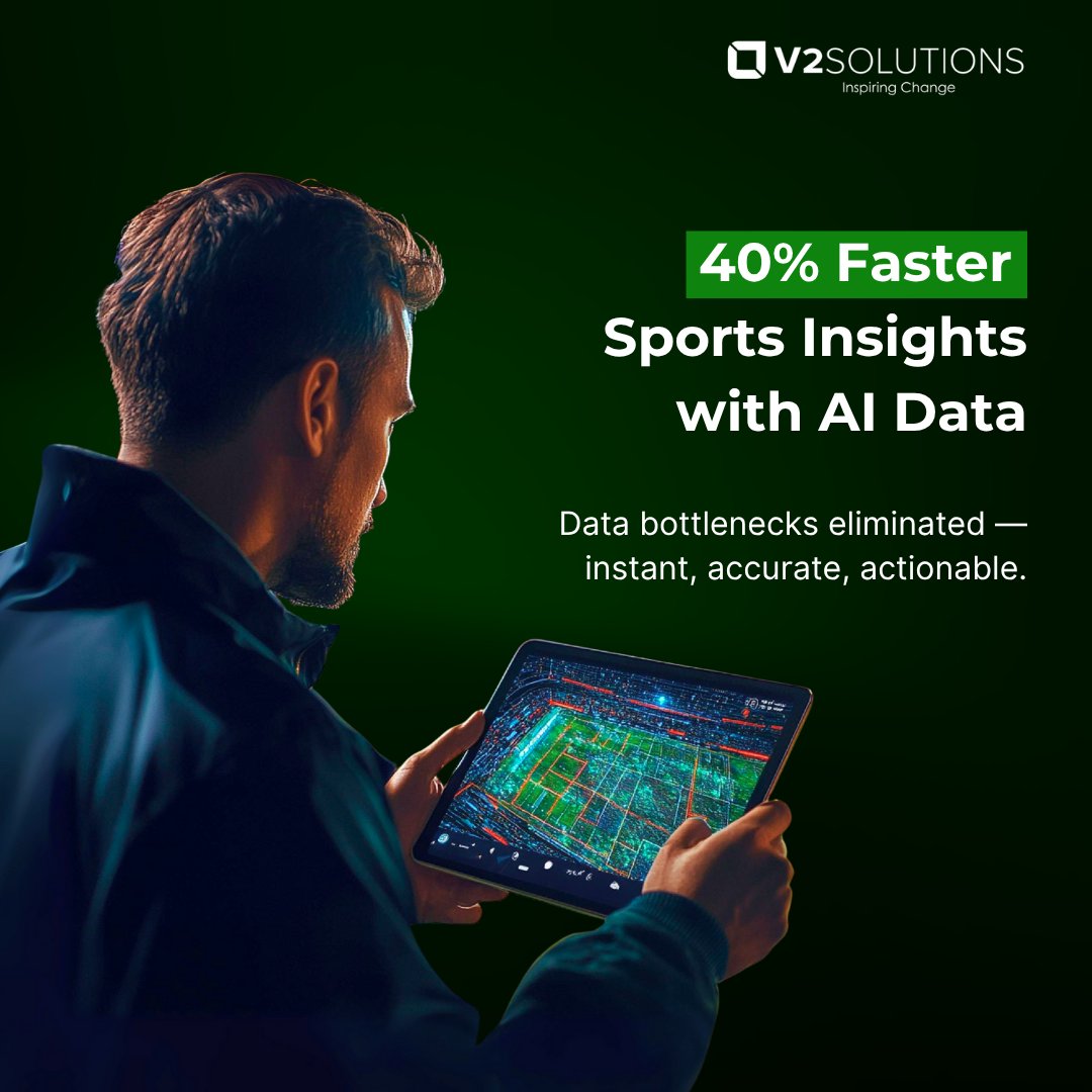 v2solutions's tweet image. Sports data moves fast — your insights should too.
#AI-ready pipelines from #V2Solutions help:
>Analyze games 40% faster
>Boost analyst productivity by 30%
>Drive 45% higher fan engagement
Go from raw data to real-time intelligence in 90 days.
Learn more v2solutions.com/blogs/ai-sport…