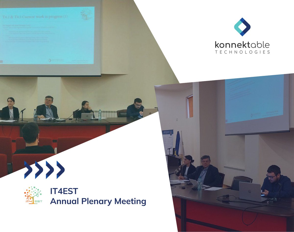 Konnektable's tweet image. 🌍 Today at the #IT4EST Annual Plenary in Târgoviște 🇷🇴, Stavros Delavinias, Research Project Delivery Manager at @Konnektable, presented an update on the DRMS &amp;amp; DSS integration— advancing smart, sustainable forest management across Europe. 🌳🤝
#EUProjects #Sustainability