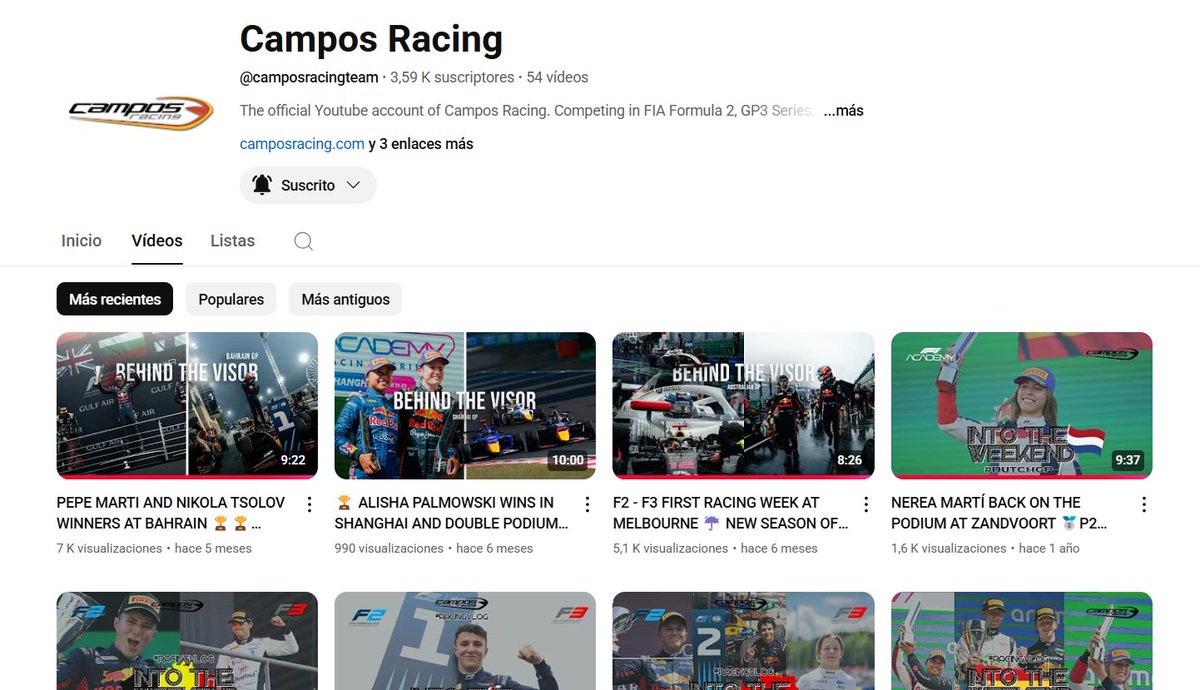 hola campos racing podéis volver a subir vlogs porfa 💔💔💔