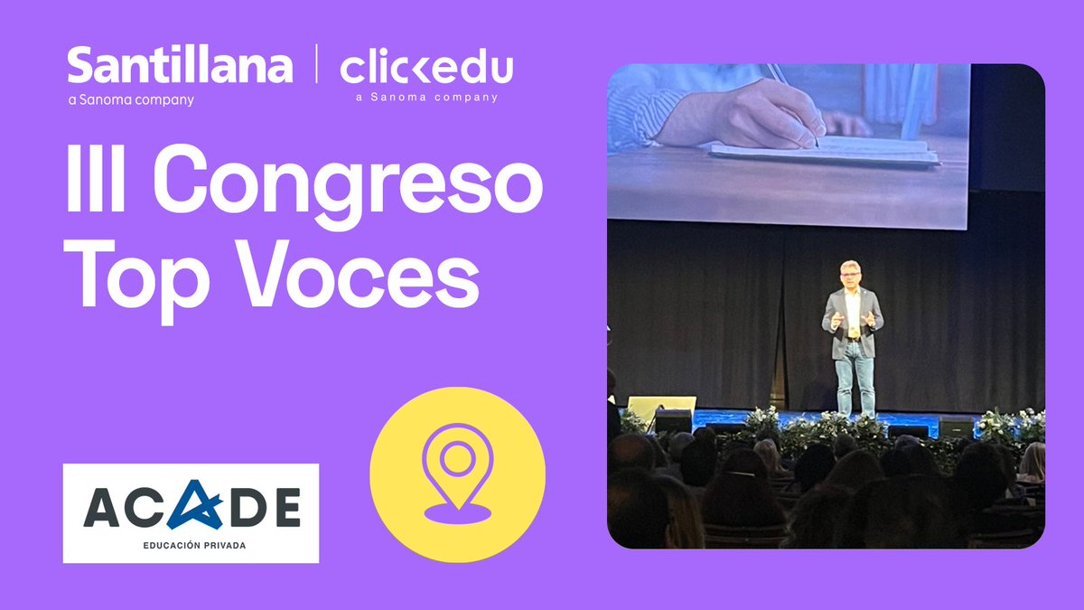 Clickedu (@clickedu) on Twitter photo 🌟 Qué inspirador el Congreso Top Voces de <a href="/_acade/">Acade</a>!
Hemos escuchado con atención a <a href="/marcvidal/">MΛRC VIDΛL</a> en su conferencia sobre la tecnología, y estamos intercambiando impresiones con docentes apasionados por la innovación educativa.
Os esperamos en nuestro stand con <a href="/SANTILLANA_es/">SANTILLANA España</a>! 🌟 Qué inspirador el Congreso Top Voces de <a href="/_acade/">Acade</a>!
Hemos escuchado con atención a <a href="/marcvidal/">MΛRC VIDΛL</a> en su conferencia sobre la tecnología, y estamos intercambiando impresiones con docentes apasionados por la innovación educativa.
Os esperamos en nuestro stand con <a href="/SANTILLANA_es/">SANTILLANA España</a>!