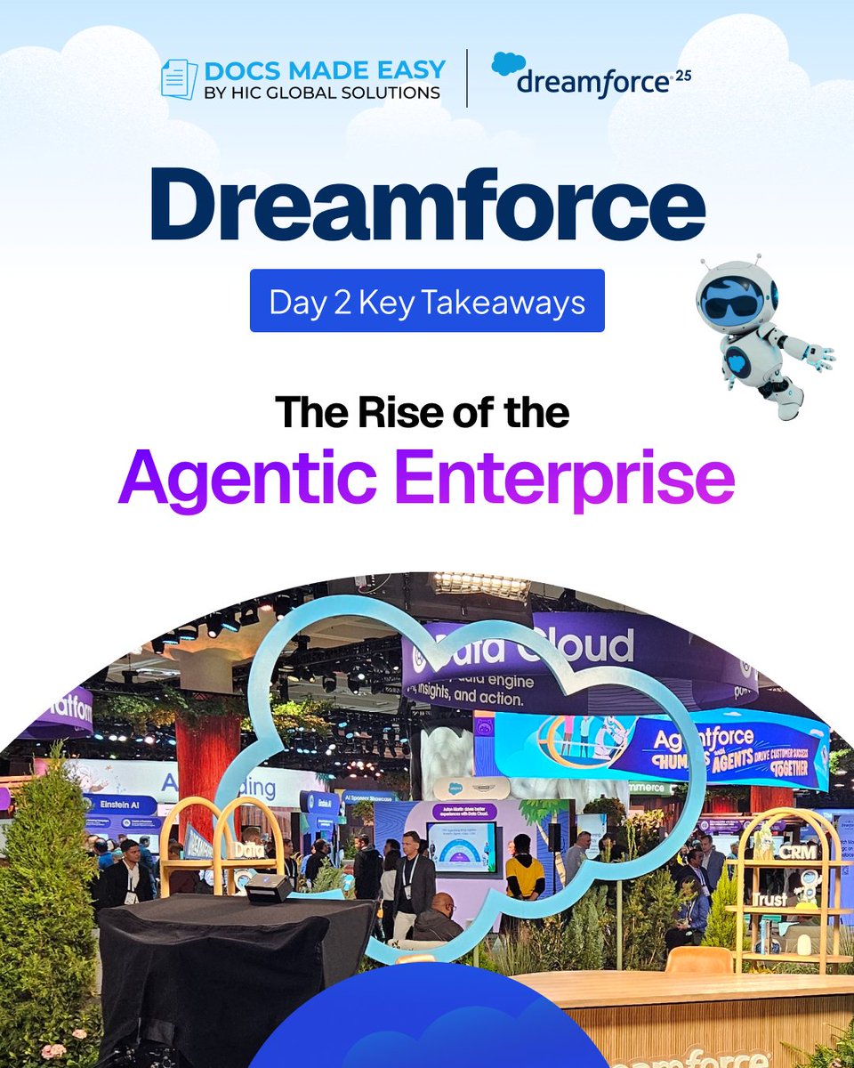 MadeDocs's tweet image. #Day 2 at @dreamforce &apos;25 showed how the Agentforce 360 platform is empowering agentic enterprises. 

From smarter workflows to personalized agent builder experiences, the future of work is here, and it’s human and AI, working together.

@salesforce #Salesforce #AI #DF25