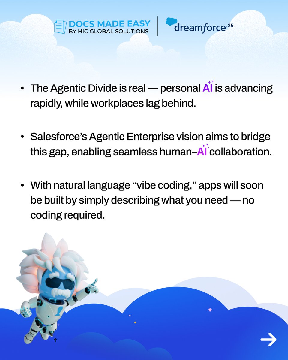 MadeDocs's tweet image. #Day 2 at @dreamforce &apos;25 showed how the Agentforce 360 platform is empowering agentic enterprises. 

From smarter workflows to personalized agent builder experiences, the future of work is here, and it’s human and AI, working together.

@salesforce #Salesforce #AI #DF25