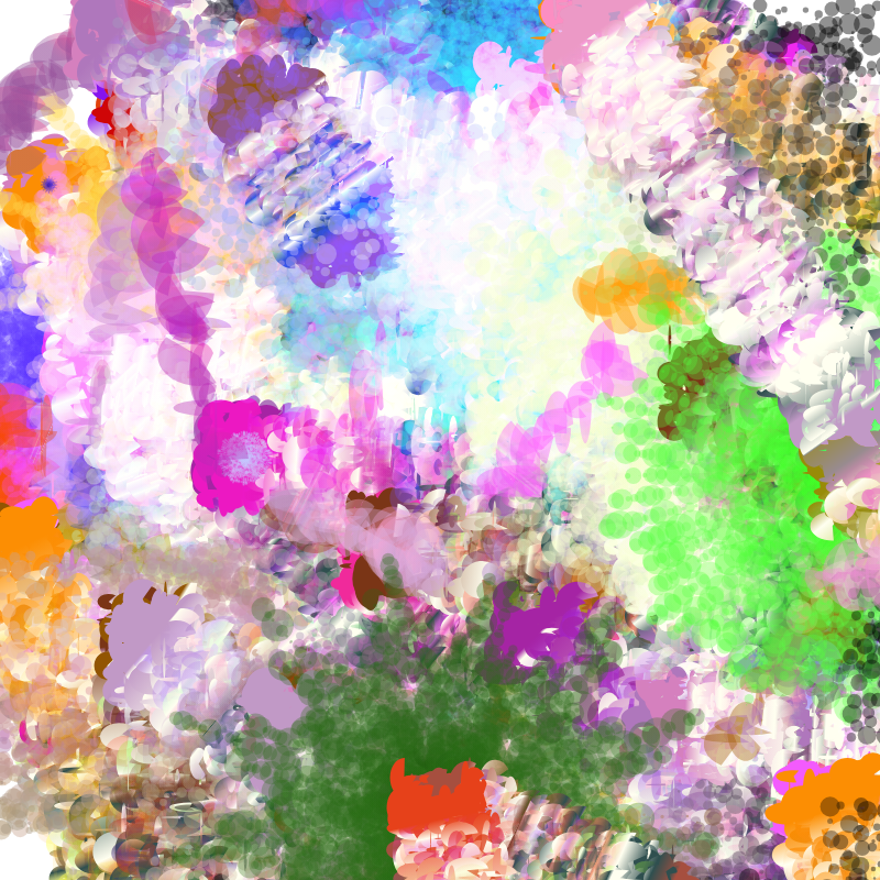 TakagiHitoshi's tweet image. random thoughts 20251016 / #p5js
openprocessing.org/sketch/2738132
let NC = 19
let PROB = {WiW: 0.2, drip:0.3, LINE:0.3, BRUSH:0.2, RUB:0.4}
let CLIMITS = {red:{MIN:100, MAX:255},
green:{MIN:0, MAX:155},
blue:{MIN:0, MAX:255}}
const W = 41
