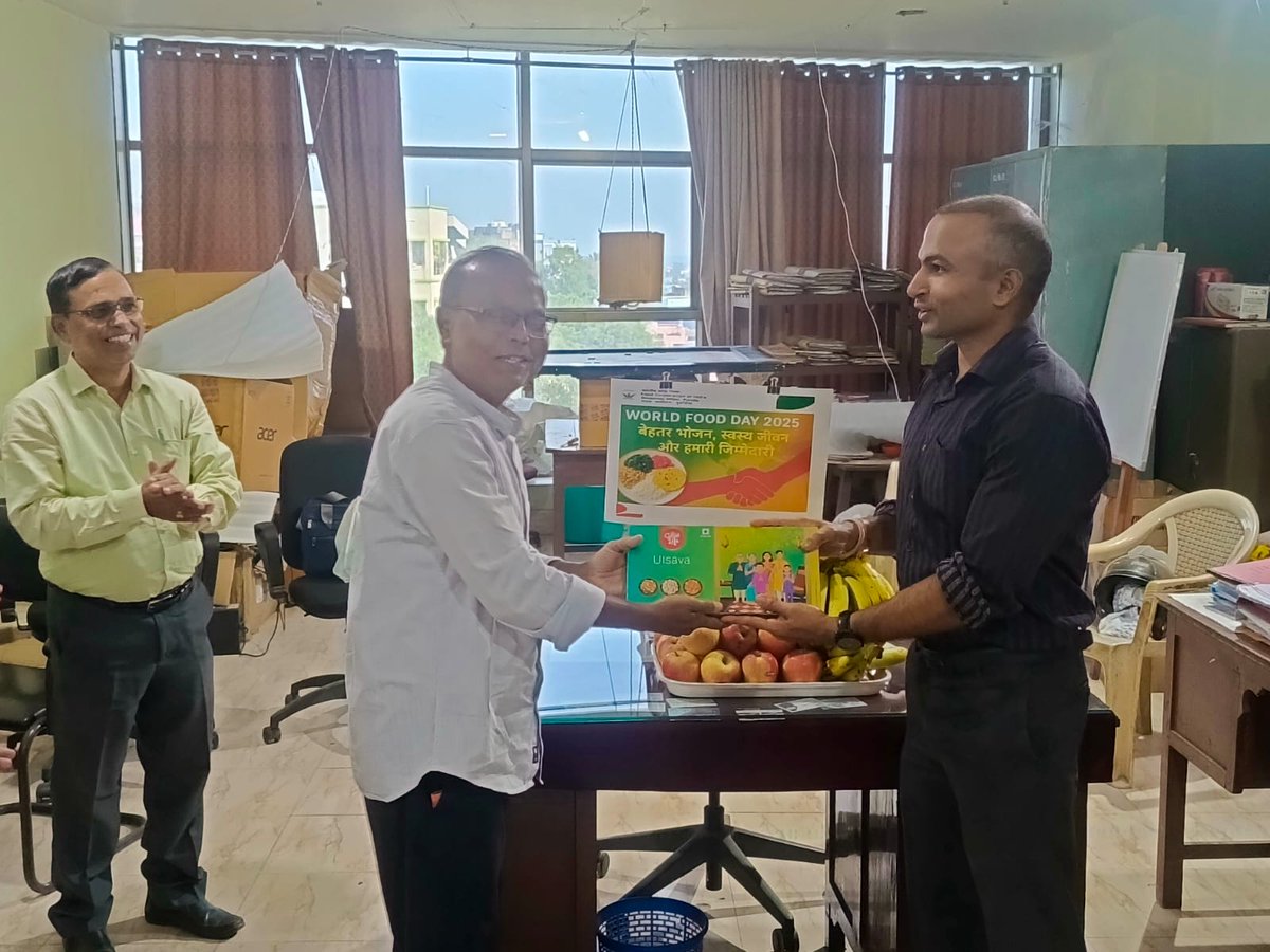 आज भारतीय खाद्य निगम, मंडल कार्यालय पुरुलिया में “राष्ट्रीय पोषण माह” कार्यक्रम के अंतर्गत पुरस्कार वितरण समारोह का आयोजन किया गया साथ ही विश्व खाद्य दिवस पर भूख मुक्त राष्ट्र बनने का संकल्प लिया गया I
<a href="/FCI_India/">Food Corporation of India</a> 
<a href="/FCI_India/">Food Corporation of India</a>