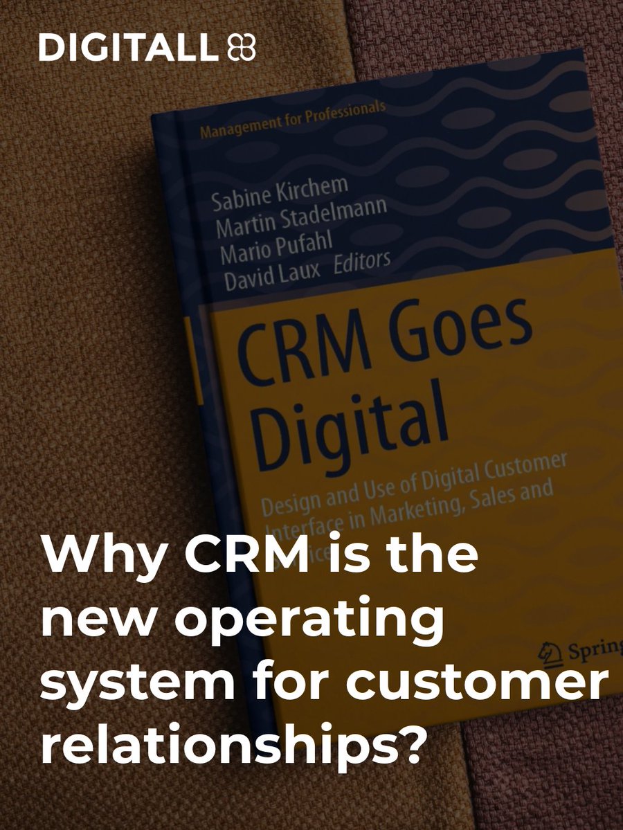 DIGITALLpeople's tweet image. Is your #CRM still a system or a strategic enabler? Discover how to turn #digitalCRM into a platform that drives business models, decisions, and value creation. eu1.hubs.ly/H0nF3R60
#CRMgoesDigital #dCRM #BusinessModel #CustomerValue #DIGITALL #CustomerCentricity