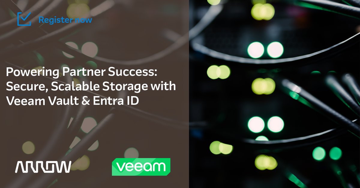 ArrowECS_IRE's tweet image. Join us for the Veeam Partner Event! 🎉

📍 Reading, UK – 11th Sept | Market House
📍 Dublin, Ireland – 23rd Oct | Urban Brewing
⏰ 4:30 PM

Connect, learn &amp;amp; network with the Veeam community!
➡️ Register now: arw.li/6011AFHPV

#Veeam #Arrow #PartnerEvent
