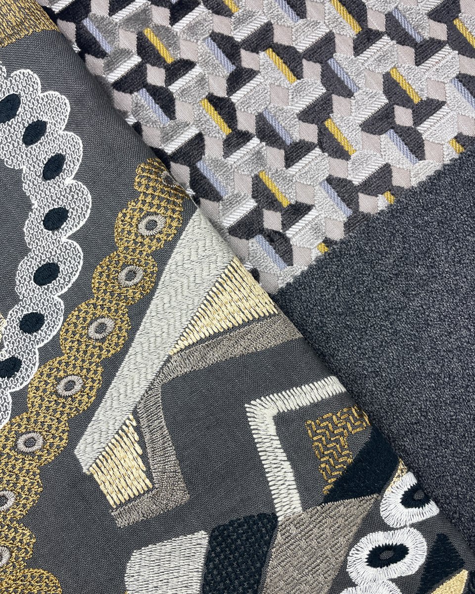 Mix different textures and subtle gray tones with LA VIE, CAMPO WATER REPELLENT FR &amp; LUMIÉRE JACQUARD VELVET. Each fabric brings depth, elegance, and a refined touch to your upholstery projects.

Find the perfect gray fabrics at aldeco.pt 🖤